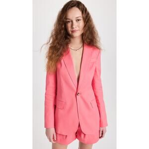 A.L.C. Linen Blend Donovan Blazer Jacket Mateo Pleated Shorts Set Pink Size 4/2